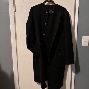 Salvatore Ferragamo Black Wool Coat